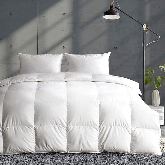 Lightweight Down Feather Fiber Comforter for Twin Size Sleepers