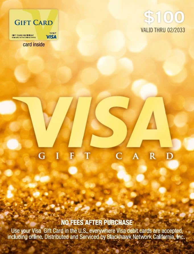 Visa $100 Gift Card with Purchase Fee for Easy Gifting