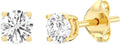 Gilded Lab-Grown Diamond Stud Earrings 7/8 CTW - Timeless Sparkle