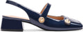 Slingback Mary Jane Heels for Women Low Block Heel Closed Square