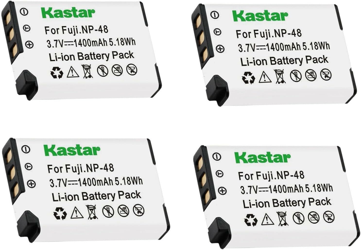 Kastar FNP48 Battery 4-Pack for Fujifilm XQ1 and XQ2 Cameras