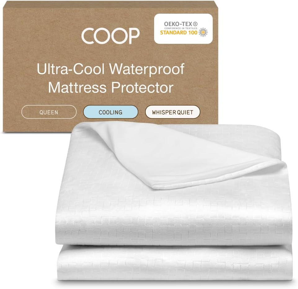 Coop Home Goods Ultra-Cool Waterproof Mattress Protector Queen