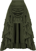 Scarlet Darkness Women's Gothic Steampunk High-Low Bustle Skirt Skirts