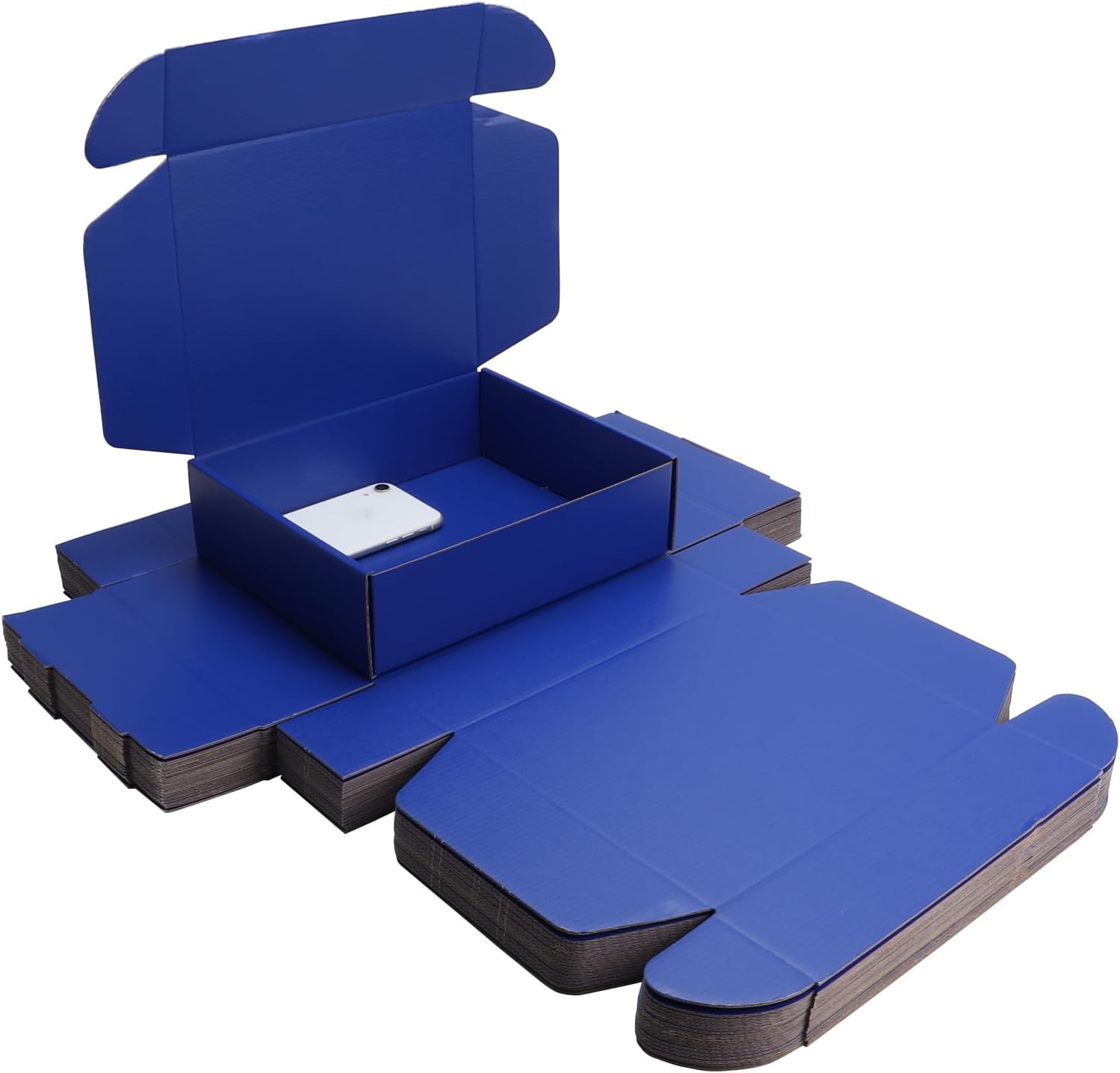 Sapphire Blue Shipping Packaging - Durable Cardboard Boxes