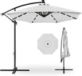 10ft Solar LED Offset Hanging Patio Umbrella - Solar LED Lighting