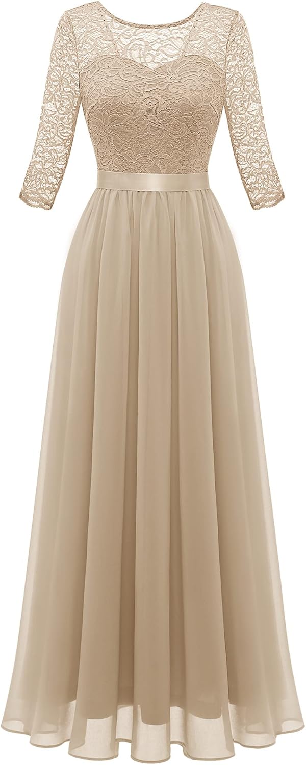 BeryLove Long Sleeve Formal Party Dress for Elegant Occasions