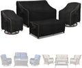 Patio Furniture Covers 4 Piece Set - Heavy Duty Waterproof Fit