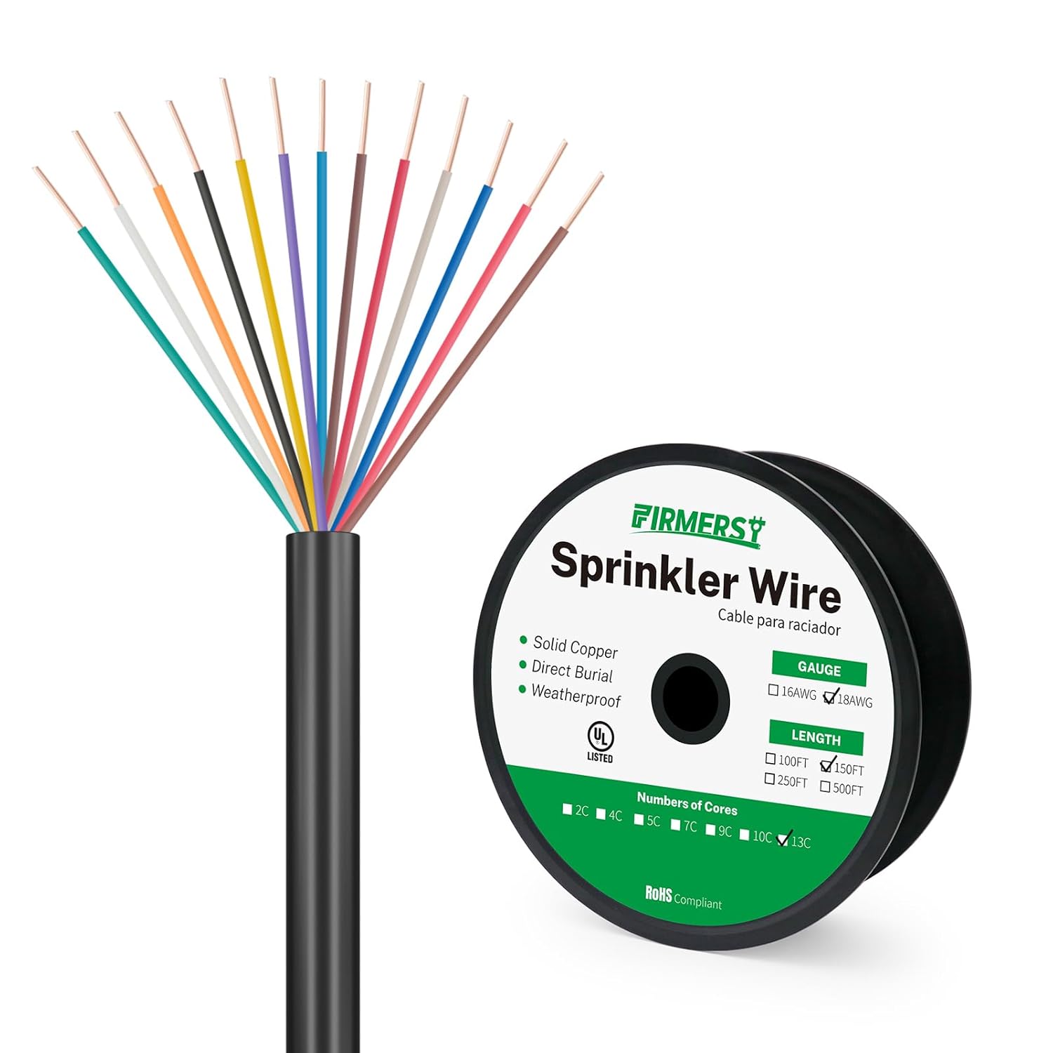 FIRMERST 18/13 Solid Sprinkler Wire for Reliable Irrigation Systems