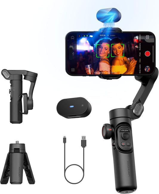 AOCHUAN Gimbal Stabilizer for Smartphone with AI Tracking Sensor