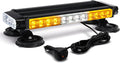 Xprite White Amber LED Rooftop Emergency Strobe Light Bar - High