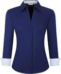 WARHORSEE Womens Button Down Shirt Long Sleeve - Stretchy Business