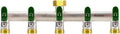 5 Way Garden Hose Splitter Heavy Duty Brass Nickel Plated - Durable