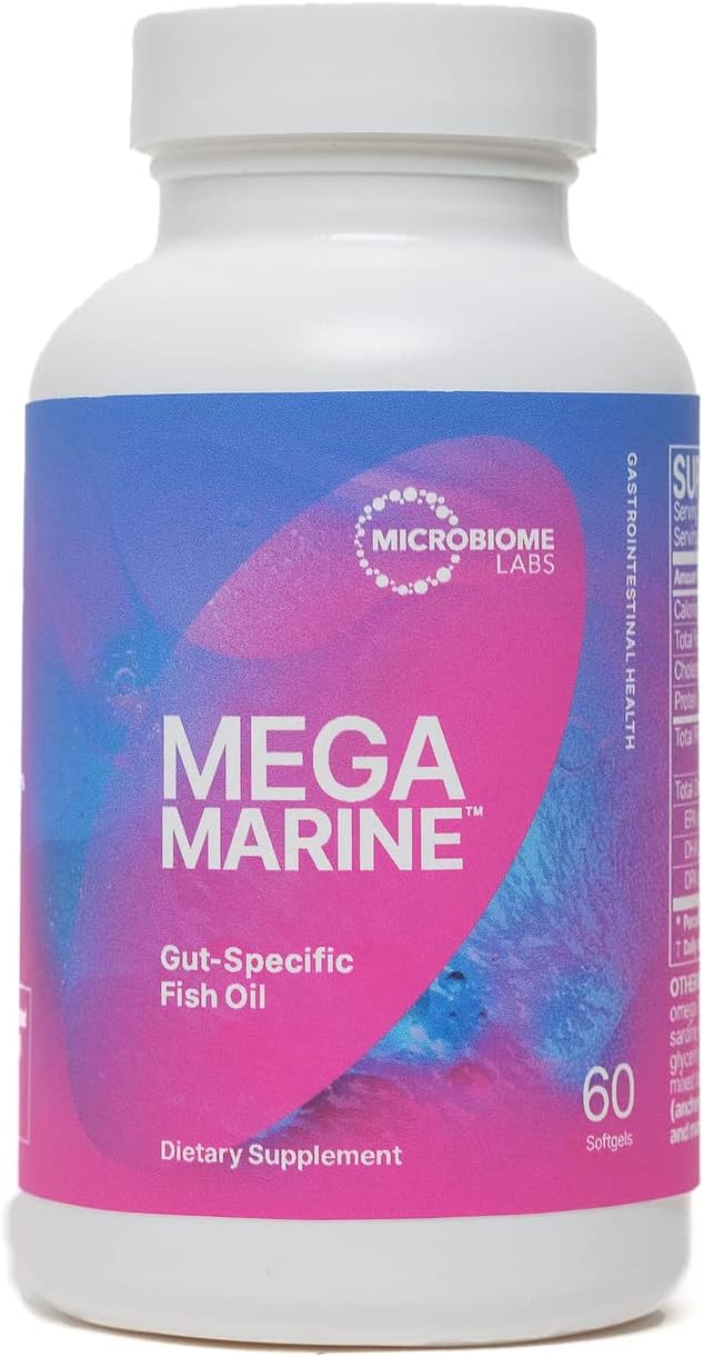 MegaMarine Omega 3 Fish Oil Supplements for Gut Health Support