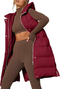 Inorin Womens Down Vest with Stand Collar and Thick Hooded Sleeveless