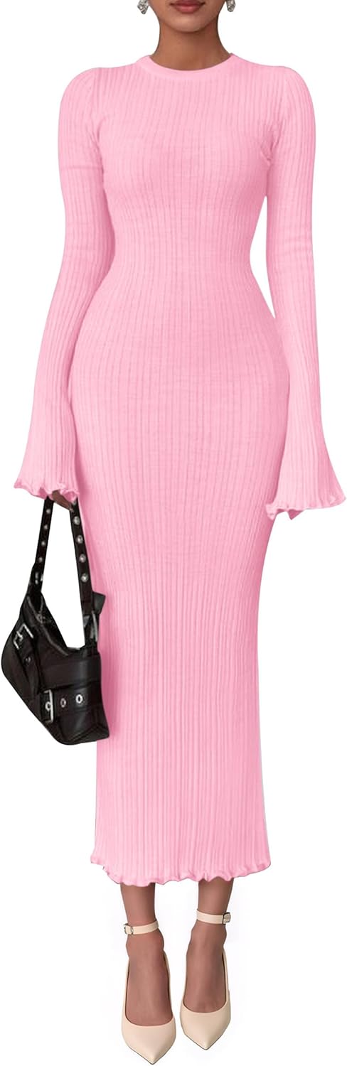 PRETTYGARDEN Sweater Dresses for Women 2025: Stylish Maxi Dress