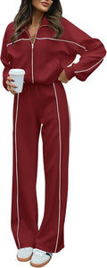 Women's Two Piece Tracksuit Fall 2025 - Oversized Zip Up Set