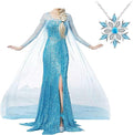 Snow Queen Princess Dress for Women - Sparkle Cape Cosplay