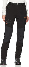 Women's Outdoor Waterproof Windproof Fleece Slim Cargo Ski Pants
