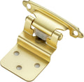 3/8 in Inset Gold Cabinet Hinge 30 Pairs - Self Closing, Soft Close