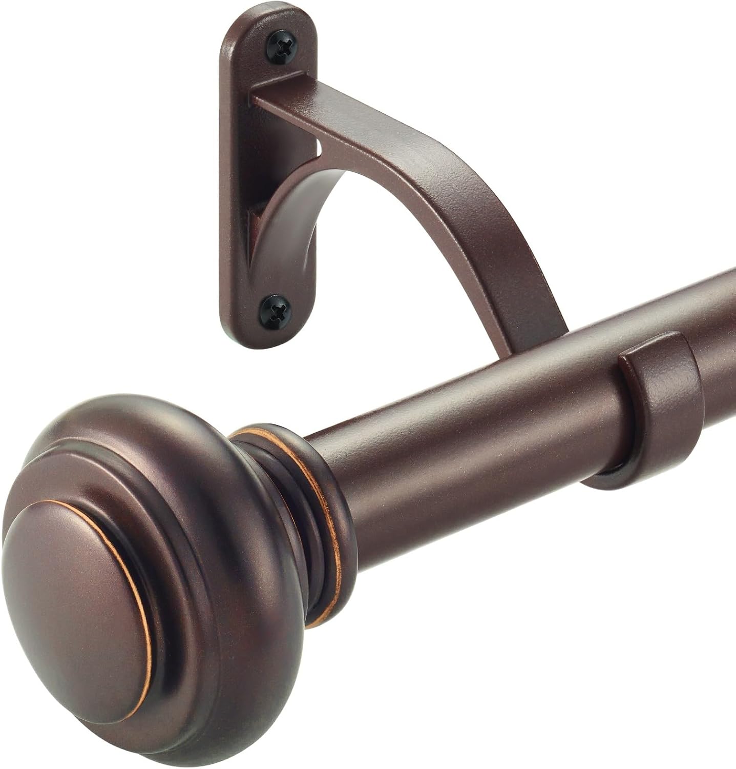 Adjustable Matte Brown Curtain Rod - Vimayta Quality