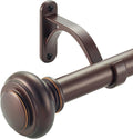 72-144 in Curtain Rods for Window - Heavy Duty Matte Brown Rod