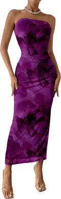 Strapless Tube Top Maxi Bodycon Dress - Flattering Summer Fit