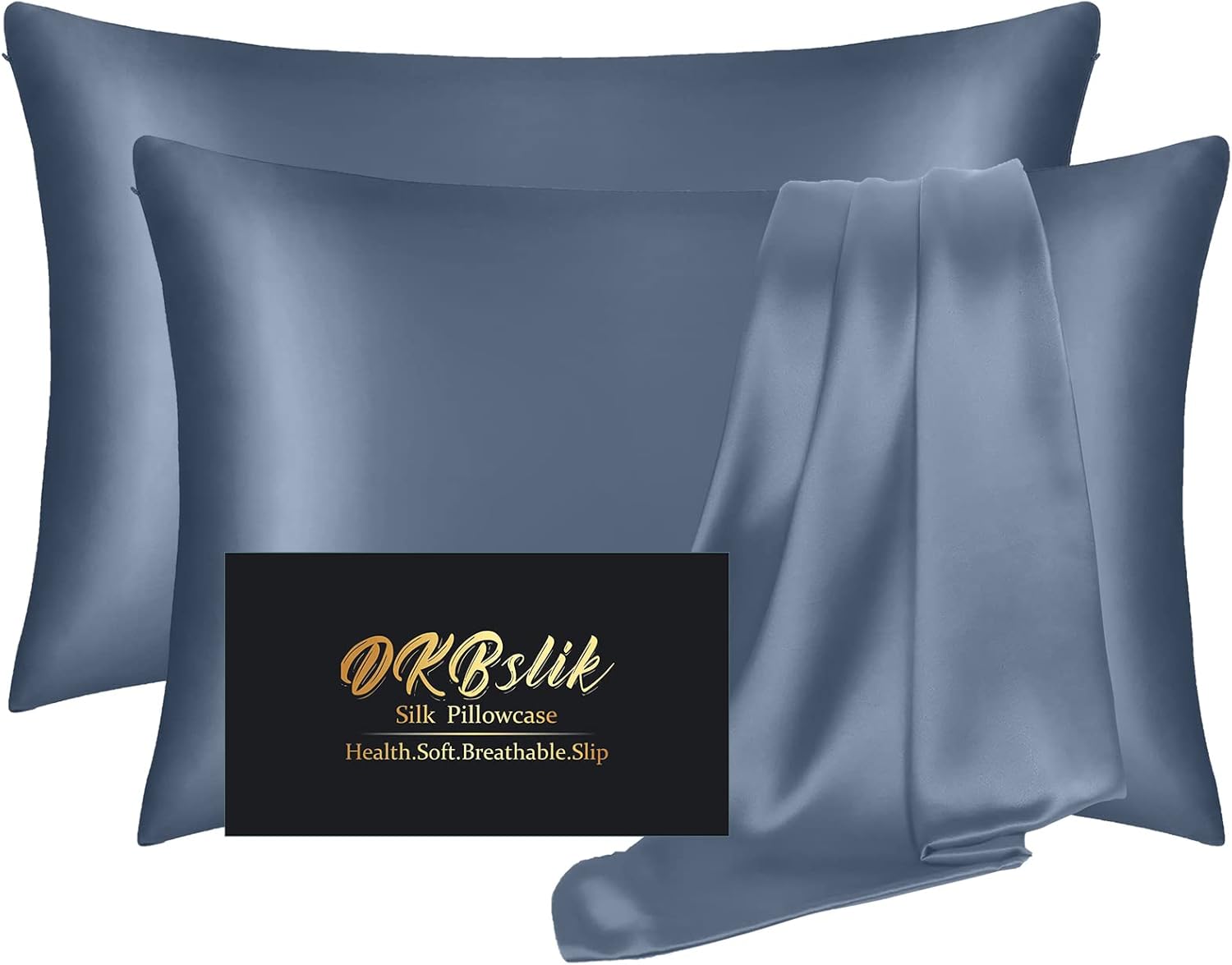 Silk Pillowcase 2 Pack for Hair and Skin, King Size Set