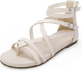 Women's Gladiator Strap Sandals Flat Fisherman Thong Cross Strappy