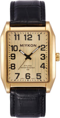 Miykon Vintage Men's Leather Strap Square Analog Watch for Style