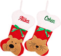 Personalized Pet Christmas Stockings 4 Pcs - Red Bone Design