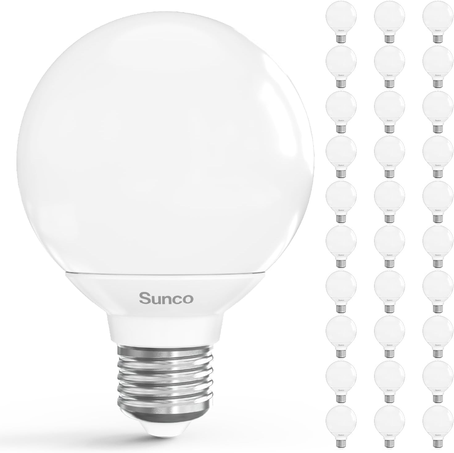 G25 LED Light Bulbs - Dimmable Vanity Globe Bathroom Bulbs