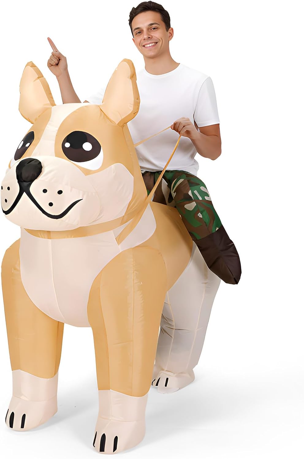 Adult Inflatable Dog Costume for Halloween and Christmas Fun