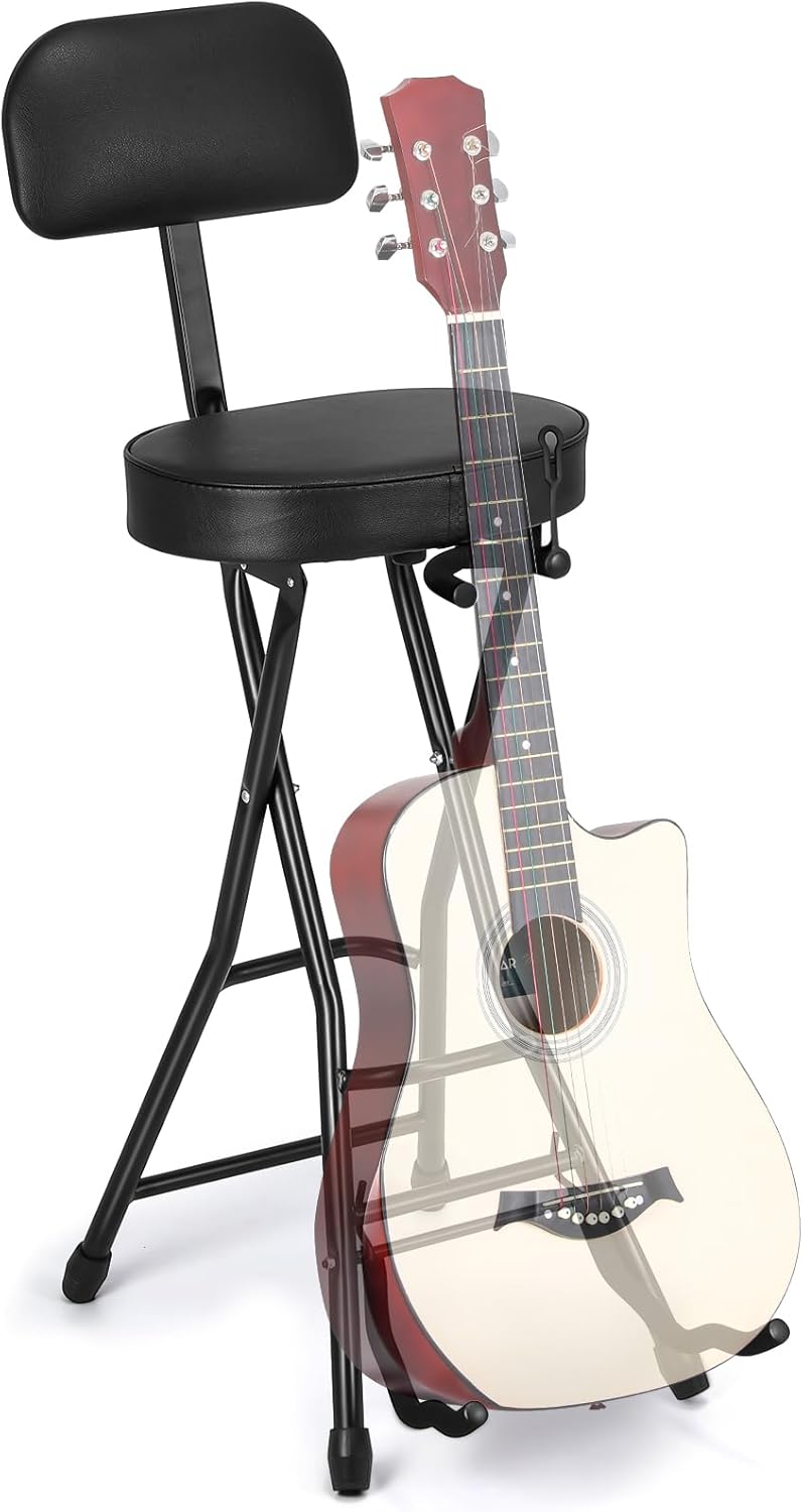 Comfortable Guitar Stool - Heavy Duty, Foldable, Portable