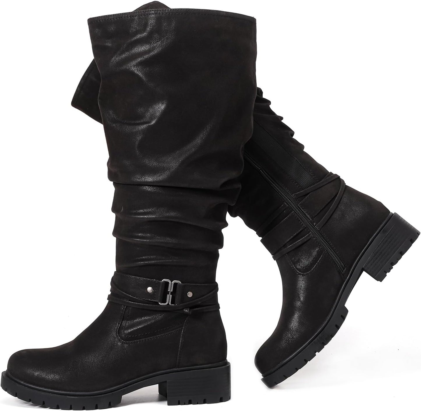 Luoika Women's Extra Wide Calf Knee High Boots for Comfort