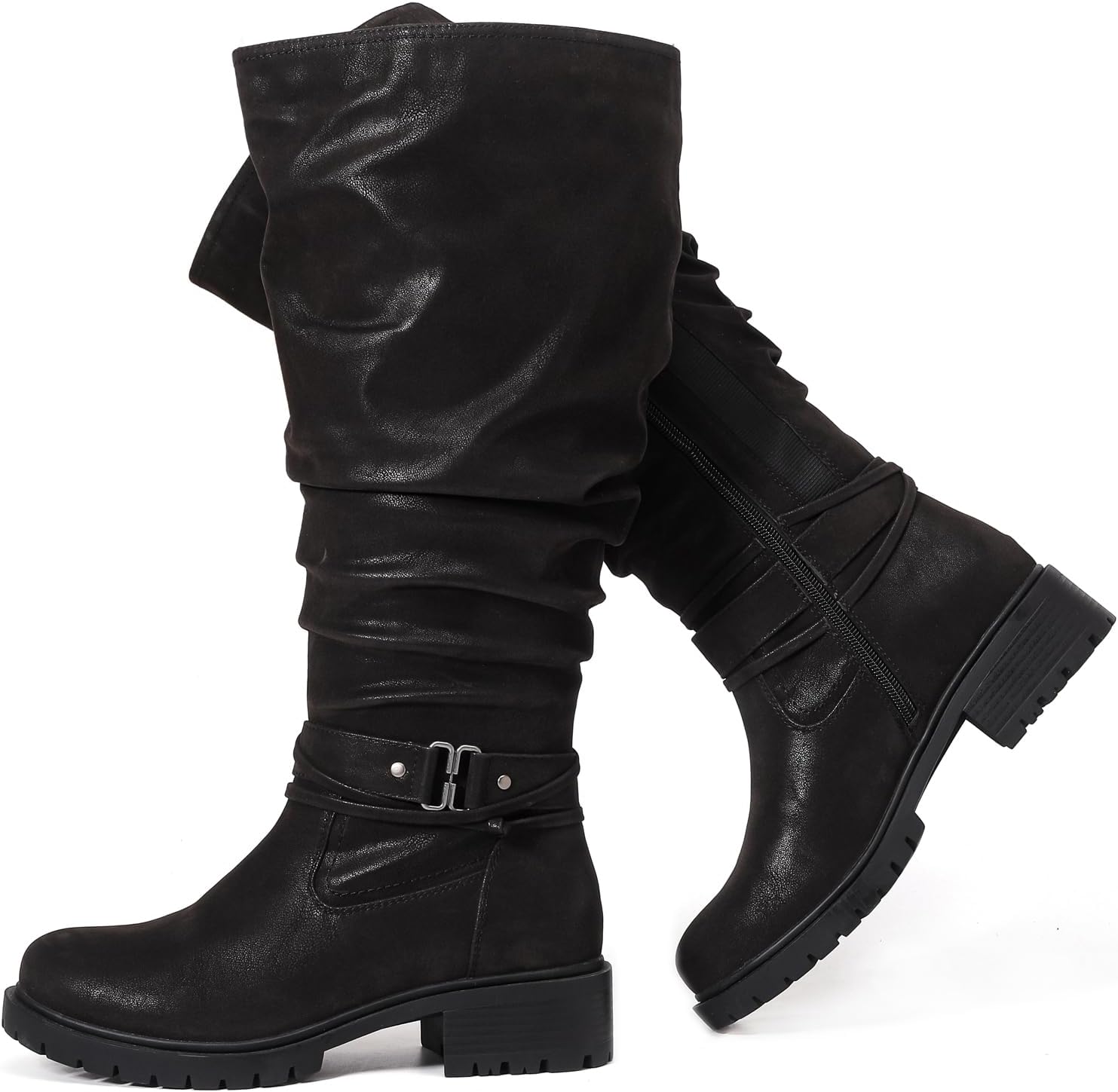 Luoika Women's Extra Wide Calf Knee High Boots for Comfort