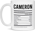 Sarcastic Cameron Mug - Hilarious Nutritional Facts - 11oz