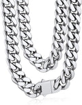 Bandmax Mens Miami Cuban Chain Necklace - Chunky Stainless Steel