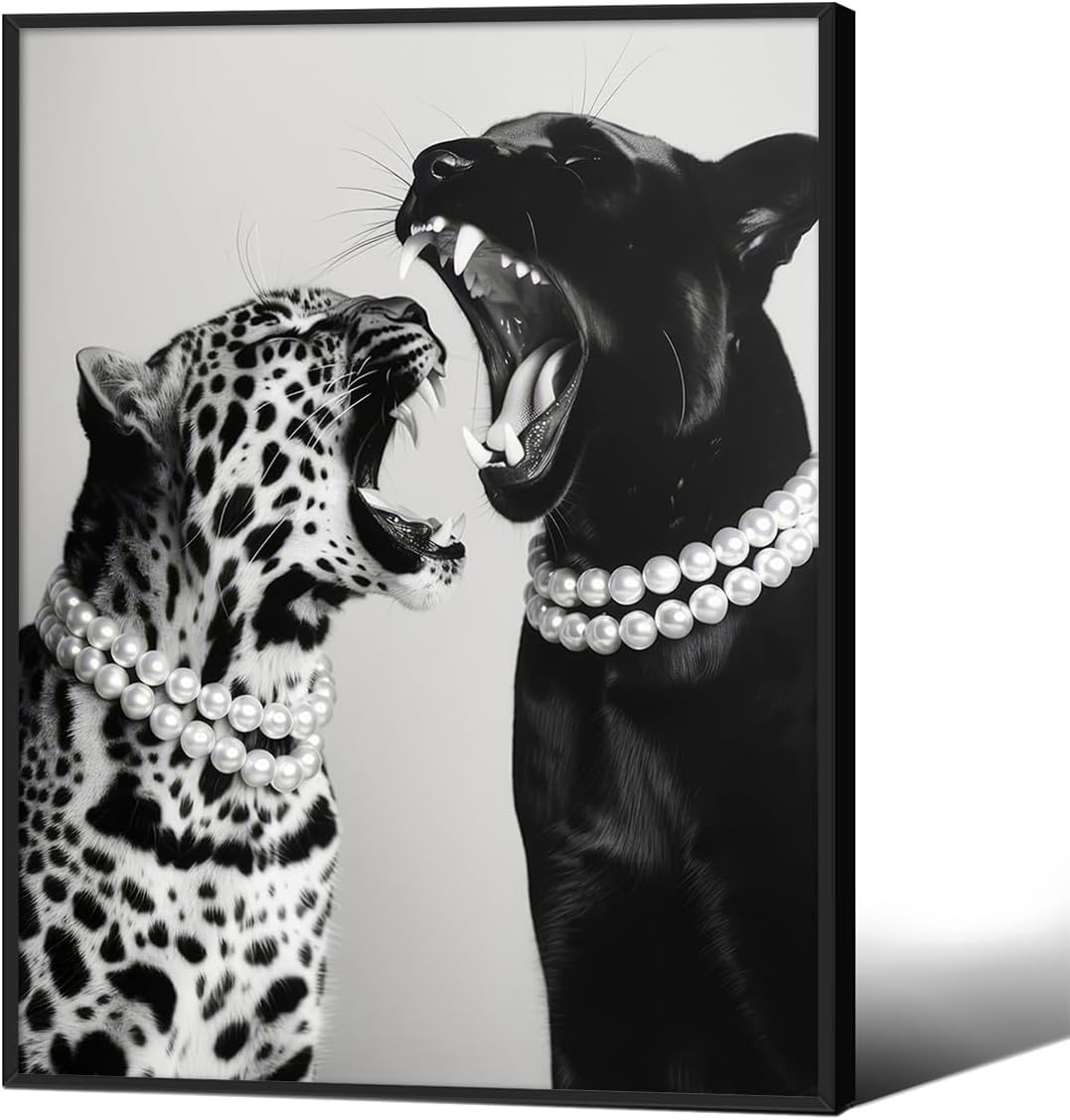 Vintage Animal Leopard Aesthetic Canvas Wall Art for Decor