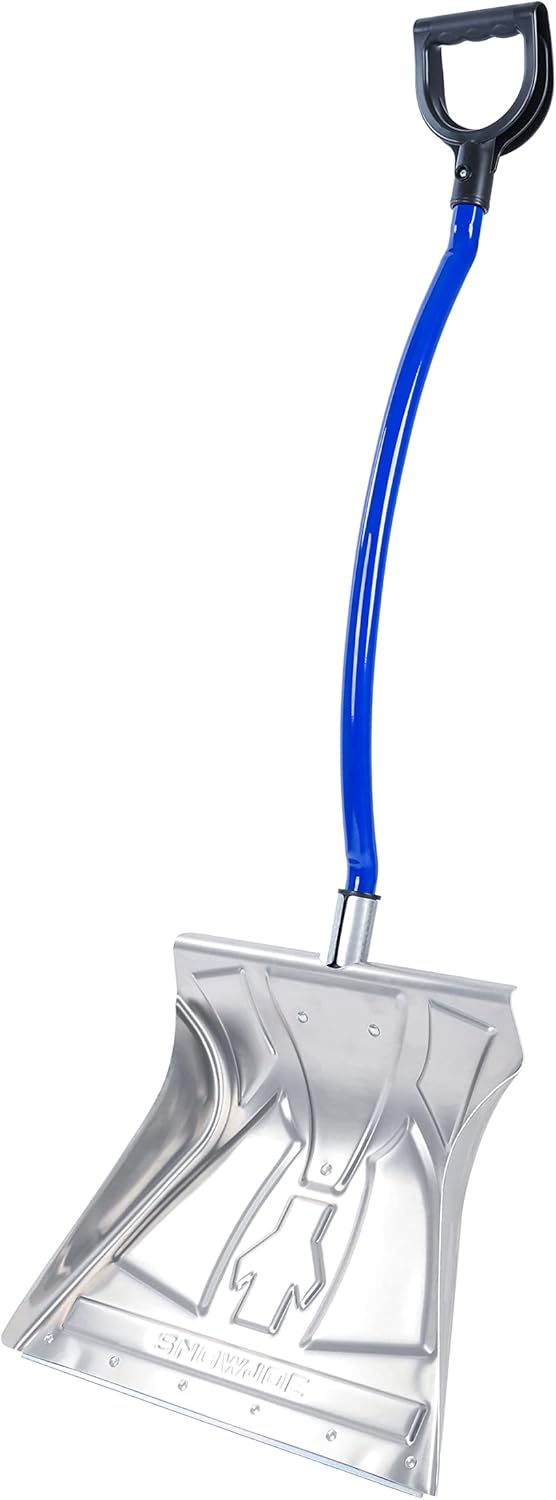 Snow Joe Ergonomic Heavy-Duty Aluminum Snow Shovel for Comfort