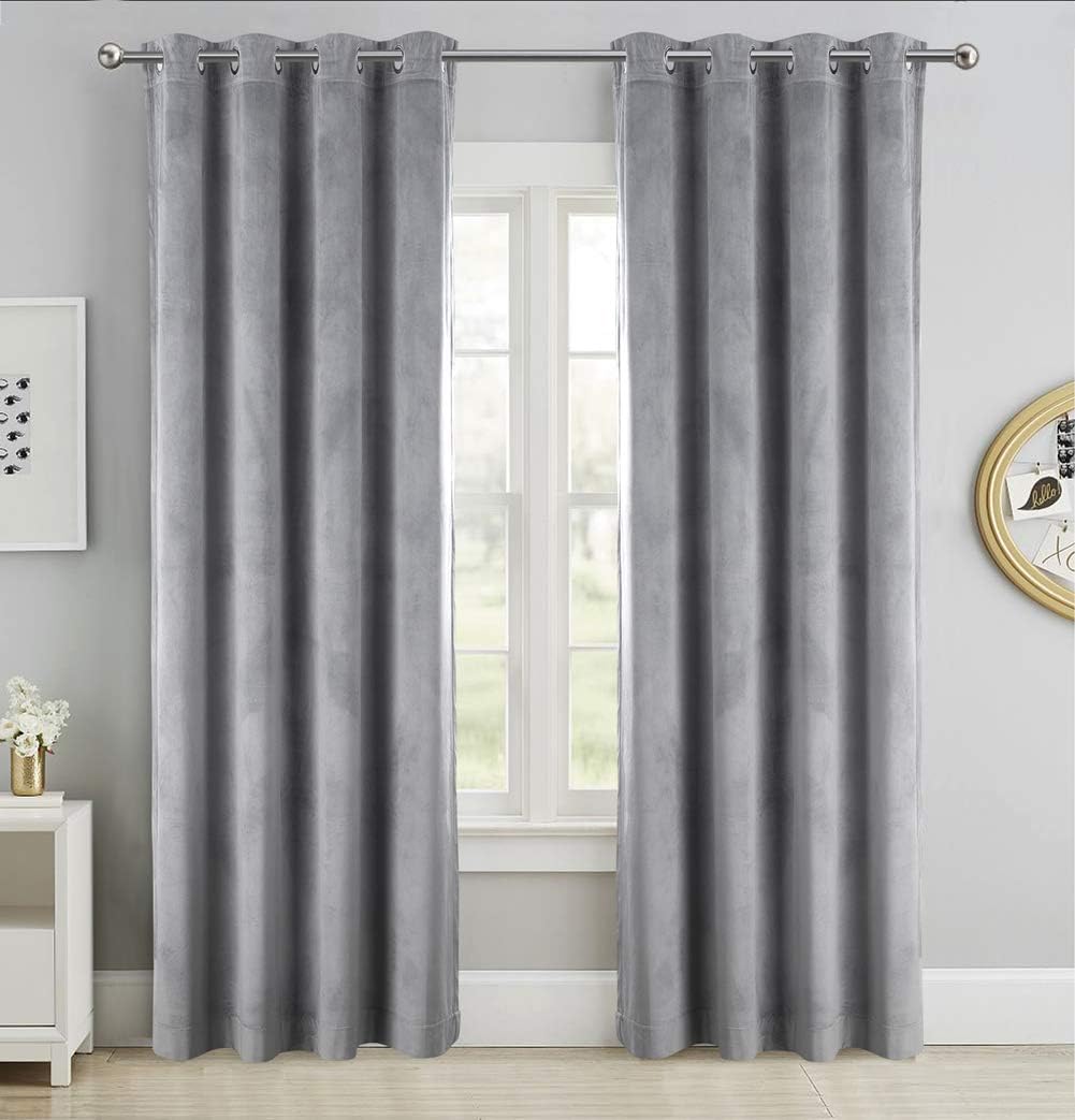 Luxurious 84 Velvet Blackout Curtains - Set of 2