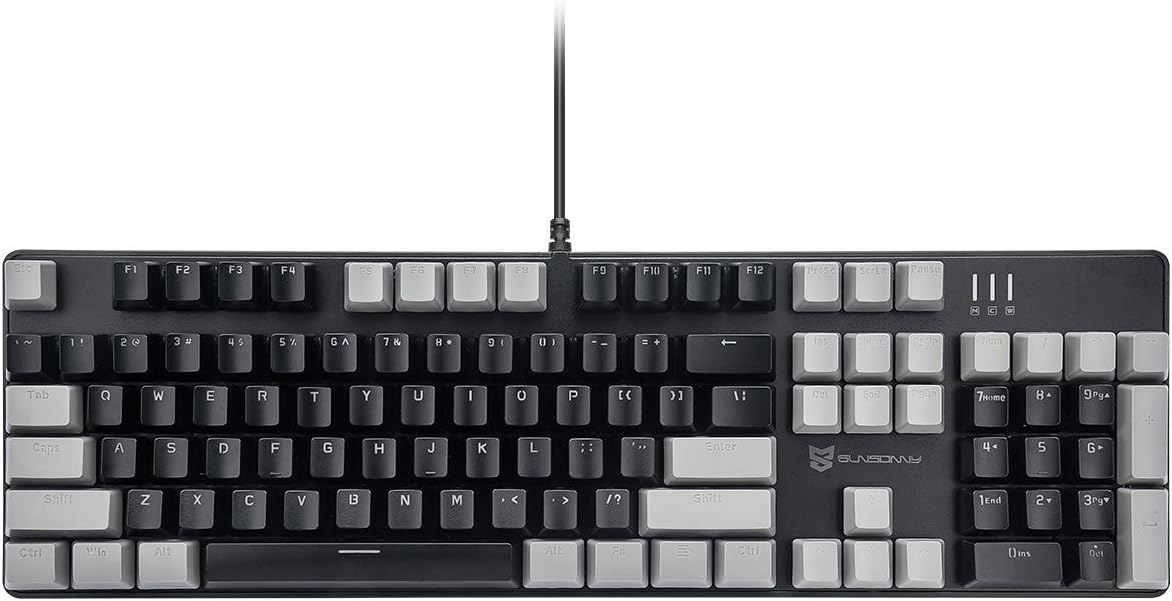 Hot Swappable Mechanical Gaming Keyboard with White Backlit Features