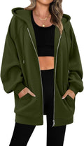 StunShow Women's Zip Up Hoodies Oversized Fleece Sweatshirt - Comfy be
