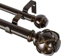 KAMANINA Double Curtain Rods 36 to 72 Inches for Elegant Windows