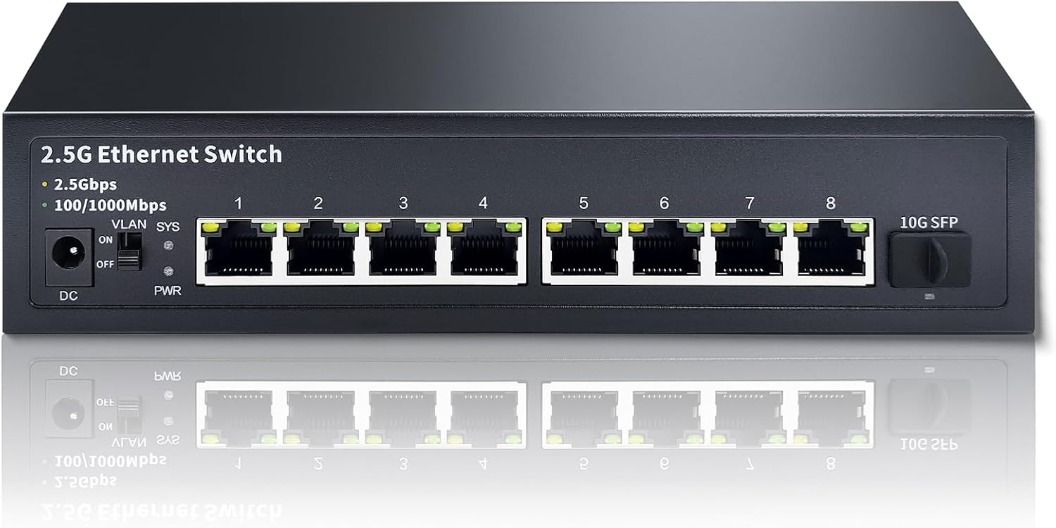 High-Performance 8-Port 2.5G Ethernet Switch for Gaming & NAS