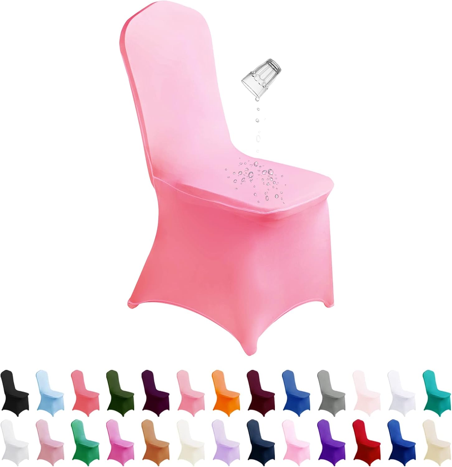 Waterproof Spandex Chair Covers for Events and Parties - 12PCS