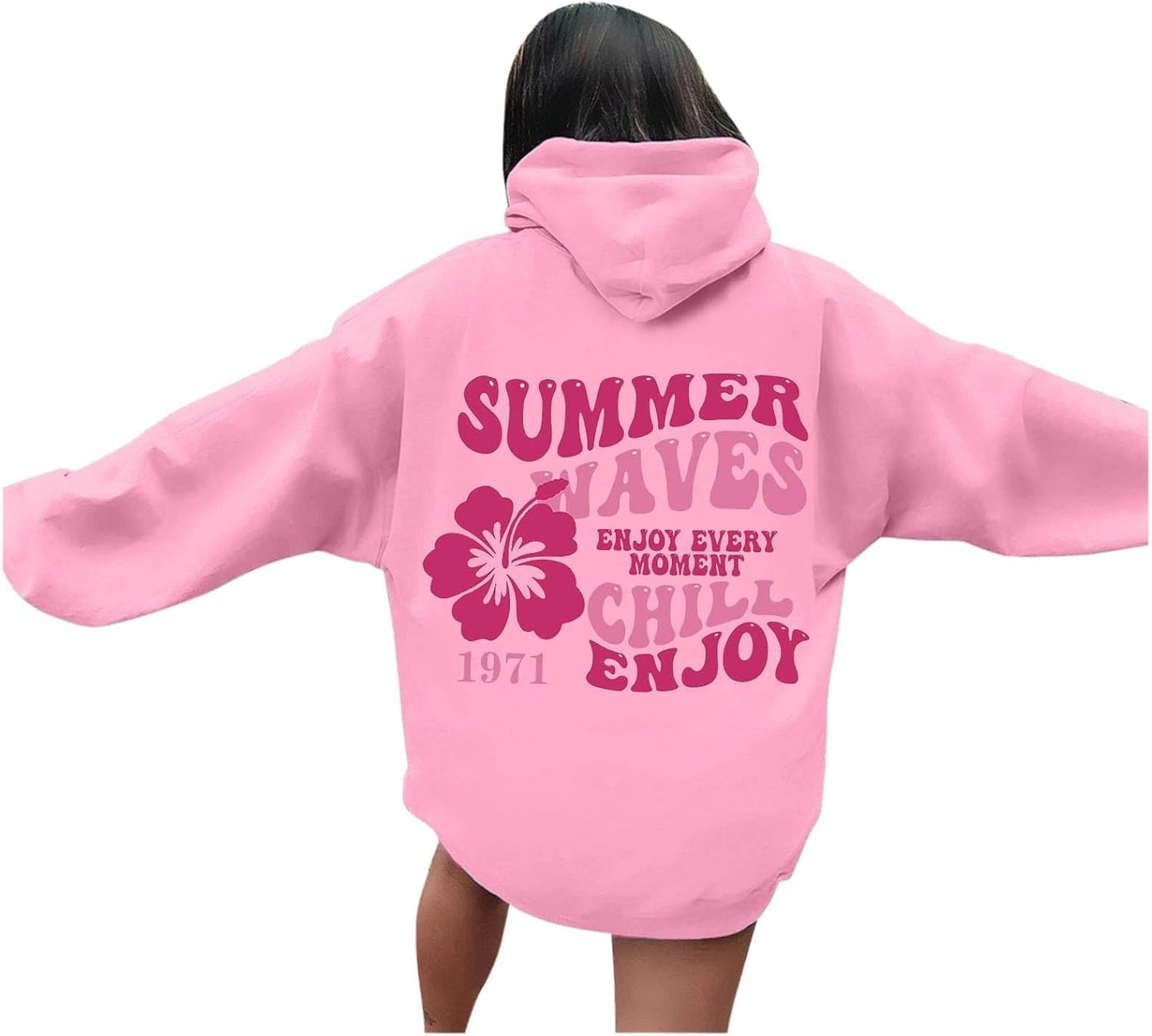 Cute Pink Graphic Hoodie for Trendy Teens