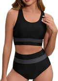 Women's High Waisted Bikini Sets Two Piece Swimsuit - Sporty Color