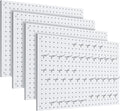 Peg Board 4 Pack Metal Pegboard Panels White - Heavy Duty Wall