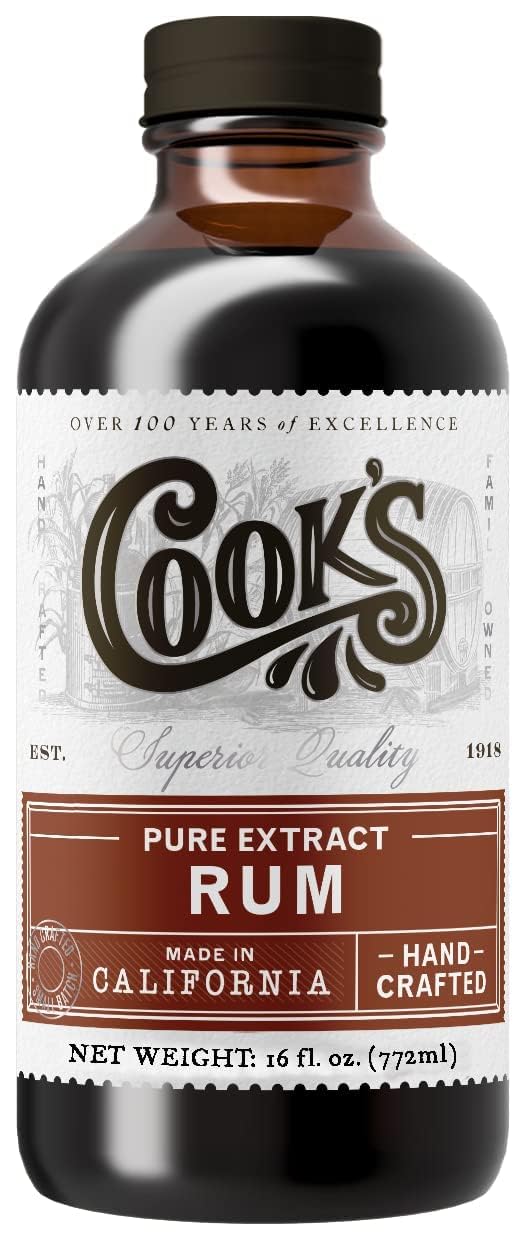 Cook's Pure Rum Extract for Baking and Ice Cream Delights