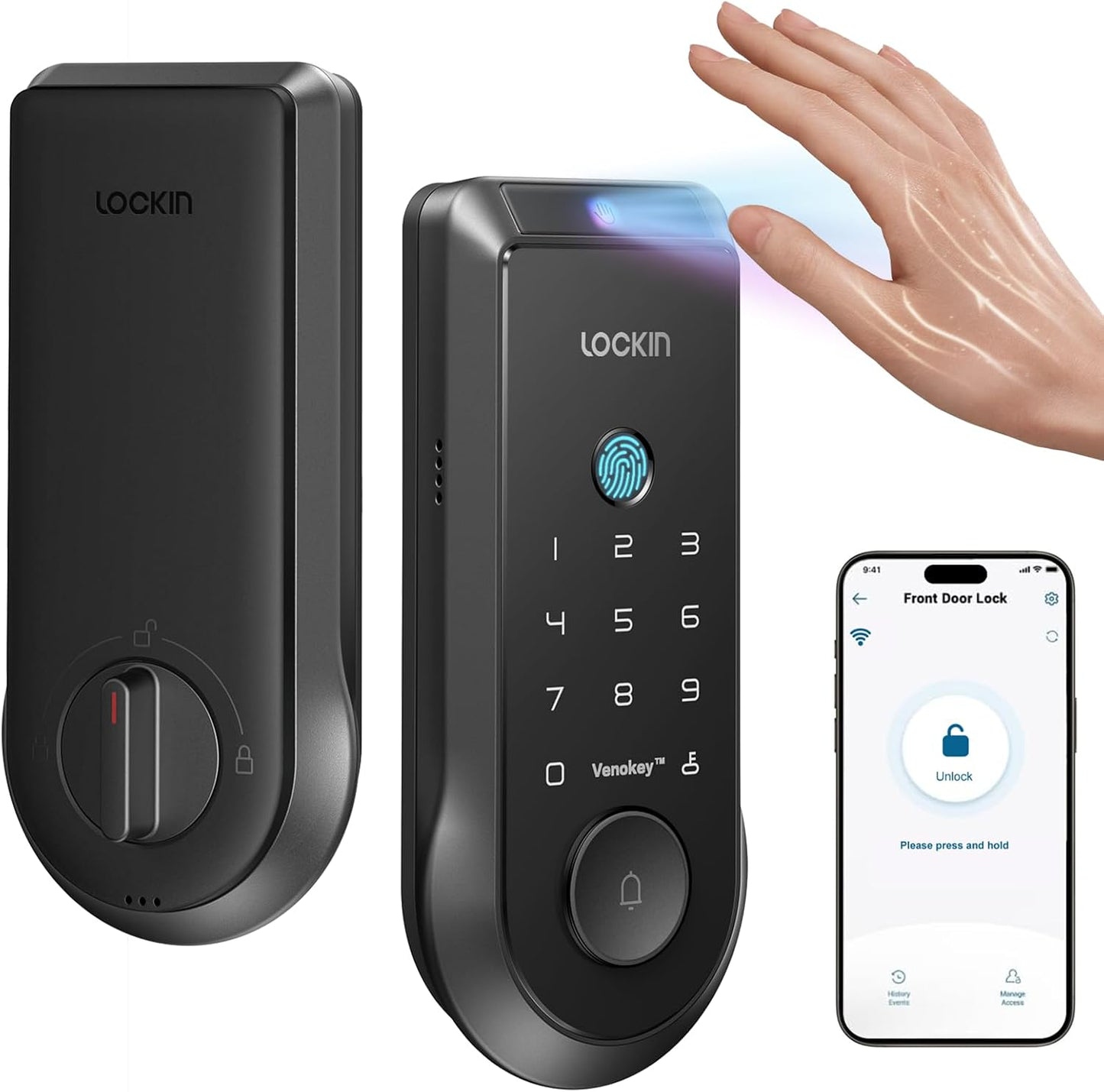 Lockin Veno Smart Lock with Palm Vein for Keyless Entry